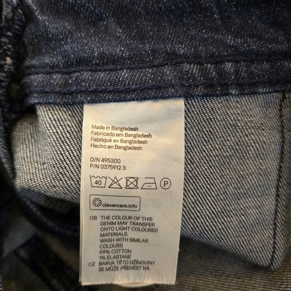 H&M Coachella Collection Slim Stretch Flare Leg Denim Jumsuit Overalls Size 6 - Picture 11 of 13